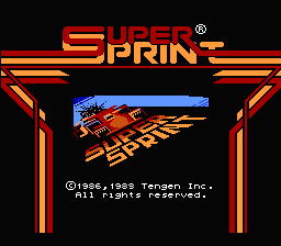Super Sprint title screenshot